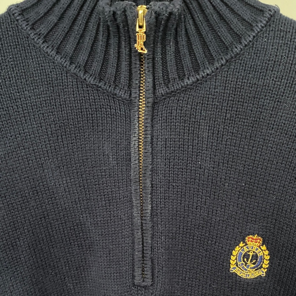 Vintage Ralph Lauren Half-Zip Crest Sweater - Picture 3 of 5